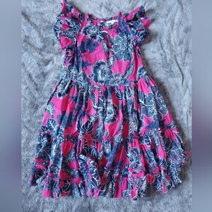 $275 Love The Label Women's Pink Floral Ruffle-Sleeve Liana Shift Dress Size XS